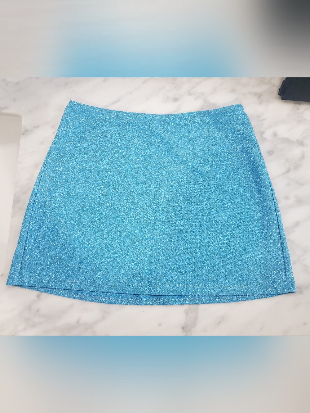 Pink Victorias Secret Shimmery Light Blue Mini Skirt